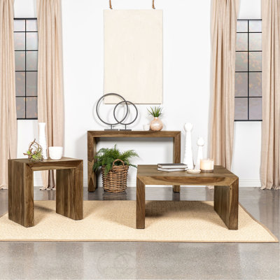 Console d'entrée rectangulaire en bois Santana Auburn
