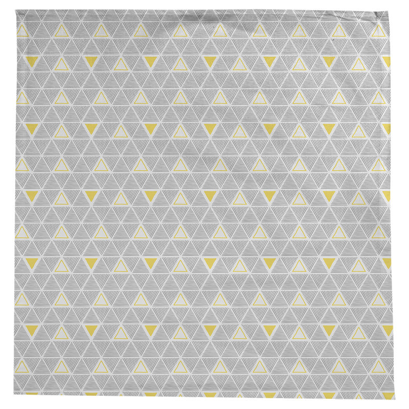Nappe triangles dessinés à la main classiques, Gris/jaune