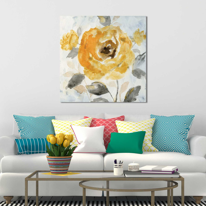 Honey Rose II by Nan - Print, 18" H x 18" W x 1" D, Wrapped Canvas
