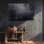 Toile abstraite grise, art mural industriel - impression de texture grunge noir, décor de béton vieilli moderne pour salon loft urbain