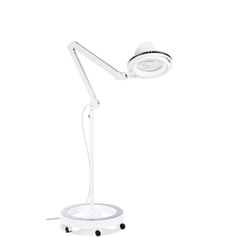 55'' White LED Swing Arm Floor Lamp