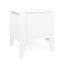 Table de chevet blanche en simili bois avec tiroir fonctionnel, l 20,46 po x P 19,23 po, H 24,18 po en matériau, 21 po x 19,2 po x 24