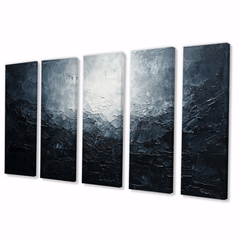 Nyzir - Sky Wall Art - ensemble d'art mural traditionnel, H 28 po x l 60 po, 5