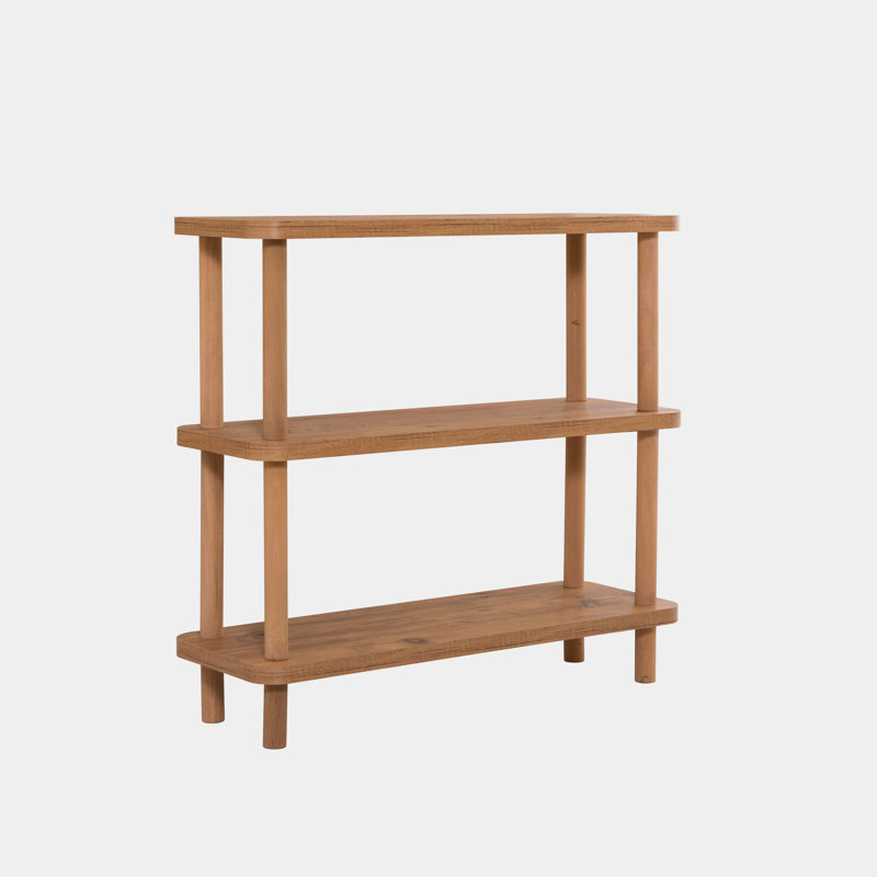 Modern Bookshelf, Atlantic Pine Color, 31.5 x 29.5 x 11.0 inches | 100% Melamine Coated Particle Board, Thickness: 1.0 inches | Sturdy Hornbeam Legs, 44 lbs Capacity, No Tools Required, Stylish Storage Solution for Any Room