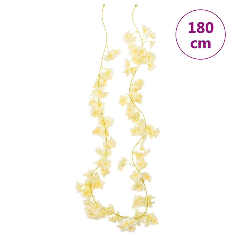  Flower Garlands 6 pcs 180 cm, Champagne