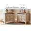 Table de chevet 28 po en bois avec station de charge, table de chevet de ferme avec 3 tiroirs, ports USB et de type C pour le bureau de la chambre à coucher