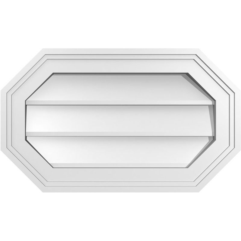 Évent horizontal gondole allongé en surface octogonal Signature, H 12 po x l 20 po x P 1,5 po