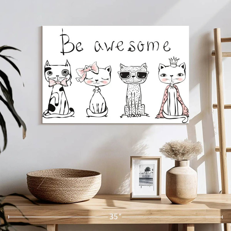 Ashelle Be Awesome Cats, H 16 po x l 24 po
