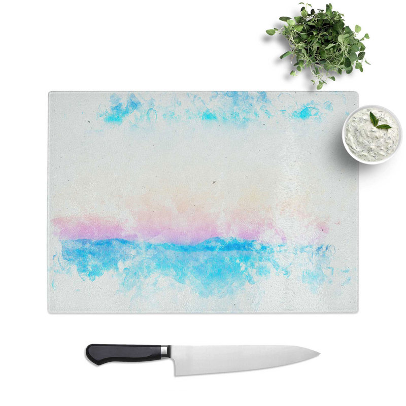 Tempered Glass Cold Mountain Chopping Board, 28.5 cm x 39 cm