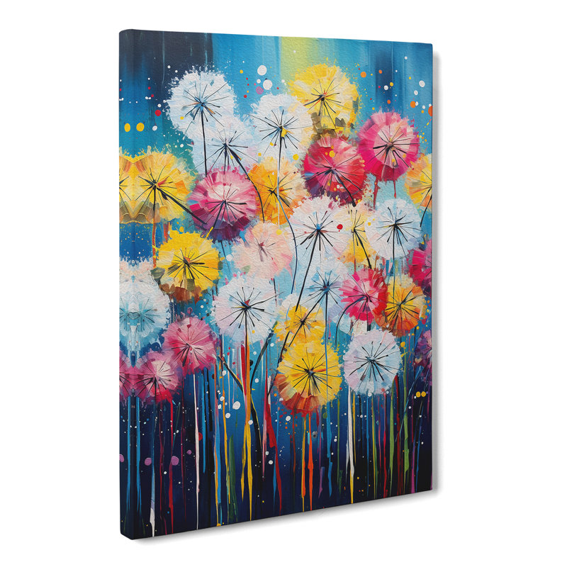 Dandelion Expressionism - Wrapped Canvas, 60cm H x 40cm W x 3cm D