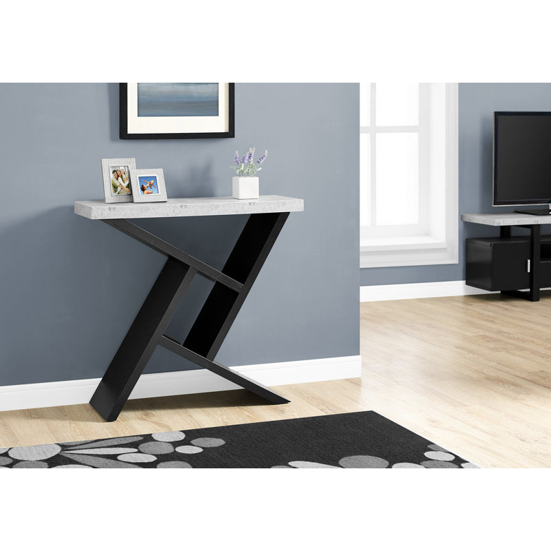 Accent Table, Console, Entryway, Narrow, Sofa, Light Gray/Black