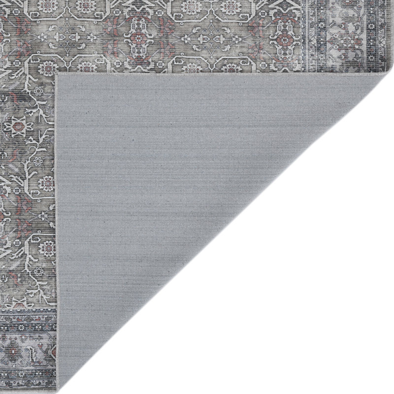 Glenmoor Machine-Washable Vintage Botanical Rod-Iron Area Rug , Rectangle 9'2" x 11'9"