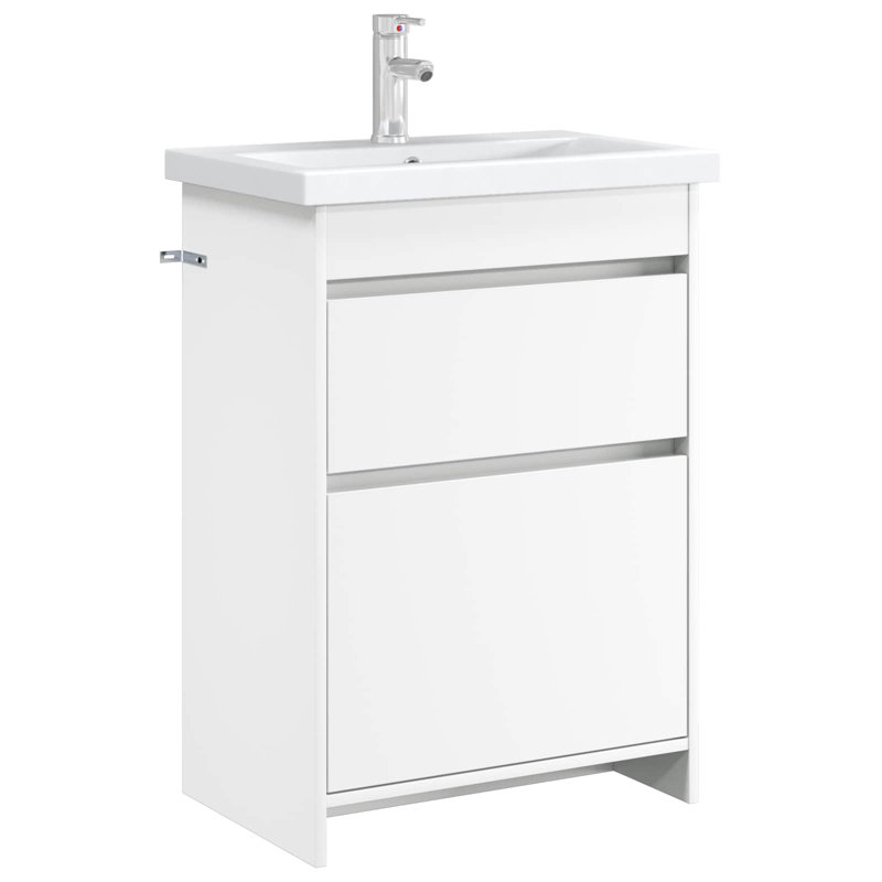 56cm Bathroom Vanity Base Only, White