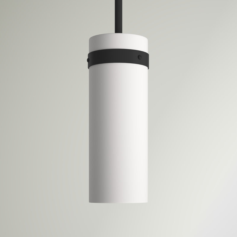 Luminaire suspendu cylindrique à 1 lumière Lafon, Noir