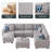 Flexible Combination Module Reversible Sectional Sofa-1654162735