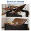 Table basse à plateau relevable 31,5 pouces avec compartiment de rangement caché pour le salon-2107026415