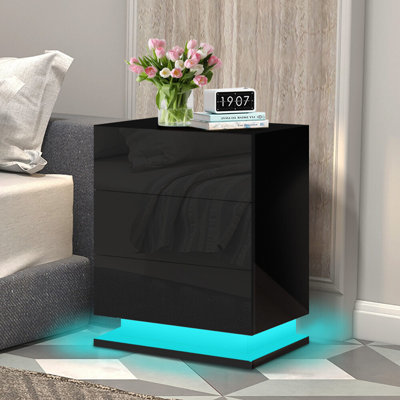 50cm W Manufactured Wood Bedside Table