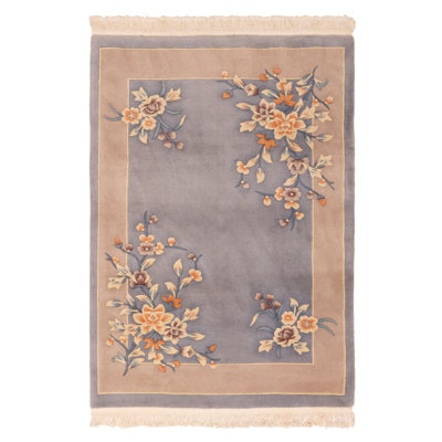 Tapis bleu en denim Jaeden 4 pi 0 po x 6 pi 0 po