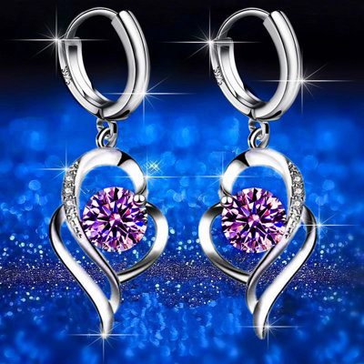 Earrings Heart Earrings Drop Earrings Diamond Earrings Jewelry