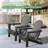 Durable Gray Hdpe Adirondack Chairs Set, Foldable With Cup Holder For Outdoor