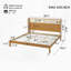 Structure de lit plateforme en bois avec tête de lit-1813096910