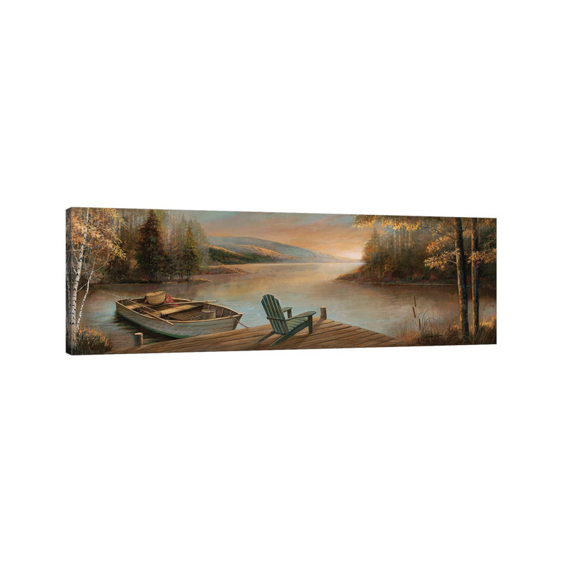 Tranquil Waters by Ruane Manning - Wrapped Canvas Panoramic Gallery-Wrapped Canvas Giclée, 30.48 cm H x 91.44 cm W