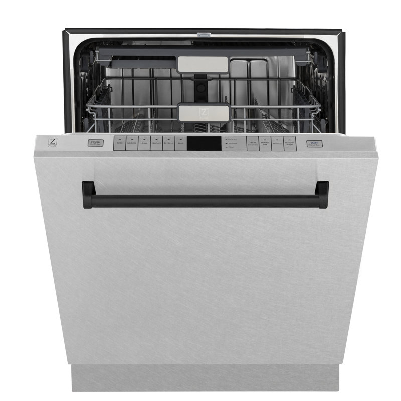 ZLINE Autograph Edition 24" Touch Control Tall Tub Dishwasher in Fingerprint Resistant Stainless Steel, Black