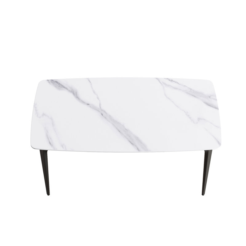 Table de salle à manger, H 29,53 po x L 63 po x l 35,43 po, Blanc