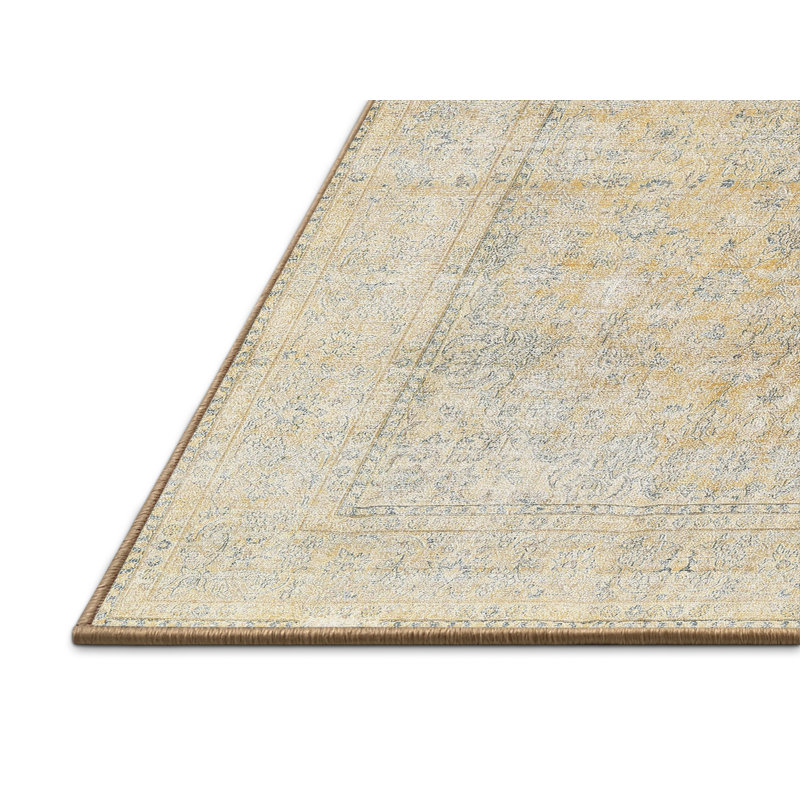 Tapis beige traditionnel/rose pâle Crenwick, Rectangle 2 pi x 3 pi