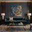 Art hawaïen, symboles anciens sur toile grise-927699189