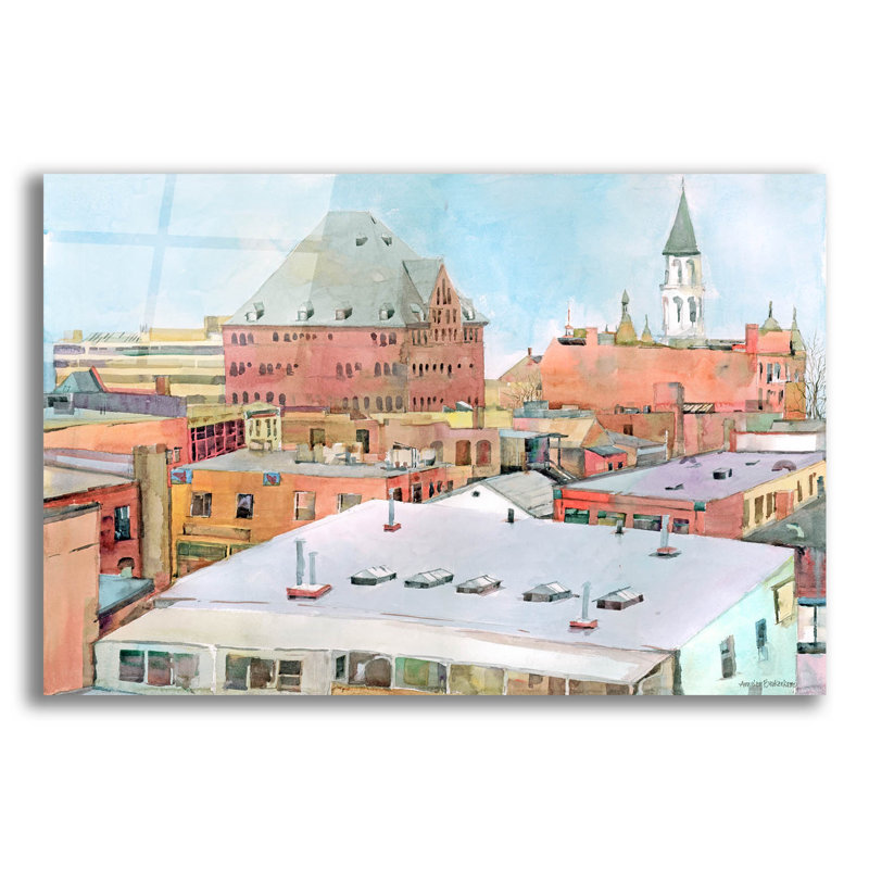 «Above Burlington» par Annelein Beukenkamp, art mural en verre acrylique, H 16 po x l 24 po x P 0,2 po