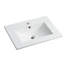 Comptoir de meuble-lavabo en céramique blanc brillant 24 po, P 24 po x l 18,3 po H 6,7 po, seulement bassin, profondeur de lavabo interne de 4,72 po, épaisseur de comptoir de 0,81 po, salle de bain de 24 po seulement, épaisseur