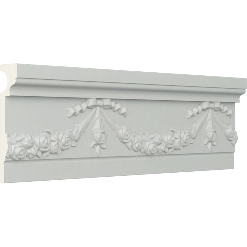Rail de chaise à feston floral H 7 1/8 po x P 1 5/8 po x L 94 1/2 po