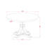 Ensemble de table de cuisine 7 pièces avec 6 chaises de cuisine en polyester texturé brun, haut dossier et une table de cuisine au fini noir sablé.-1662195591-1672200591