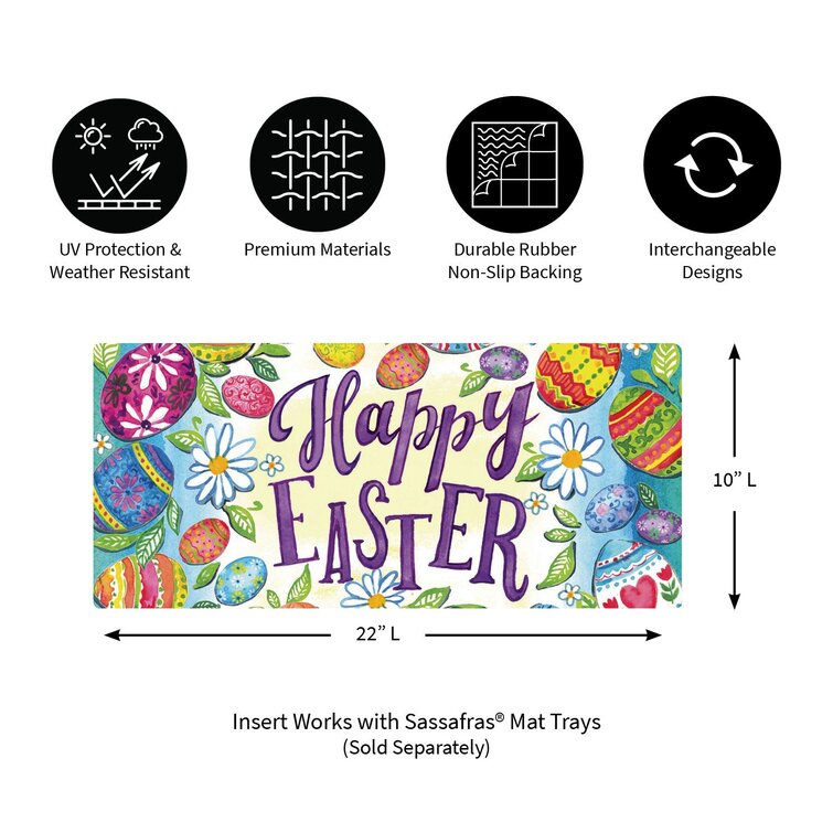 https://assets.wfcdn.com/im/94319017/resize-h755-w755%5Ecompr-r85/1812/181222019/Spring+Holidays+Happy+Easter+Eggs+Sassafras+Switch+22+in.+x+10+in.+Non-Slip+Outdoor+Door+Mat.jpg