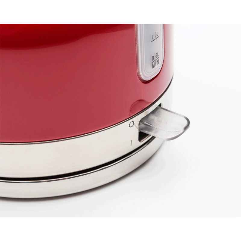 HADEN Jersey 1.5L Stainless Steel Electric Tea Kettle, Red