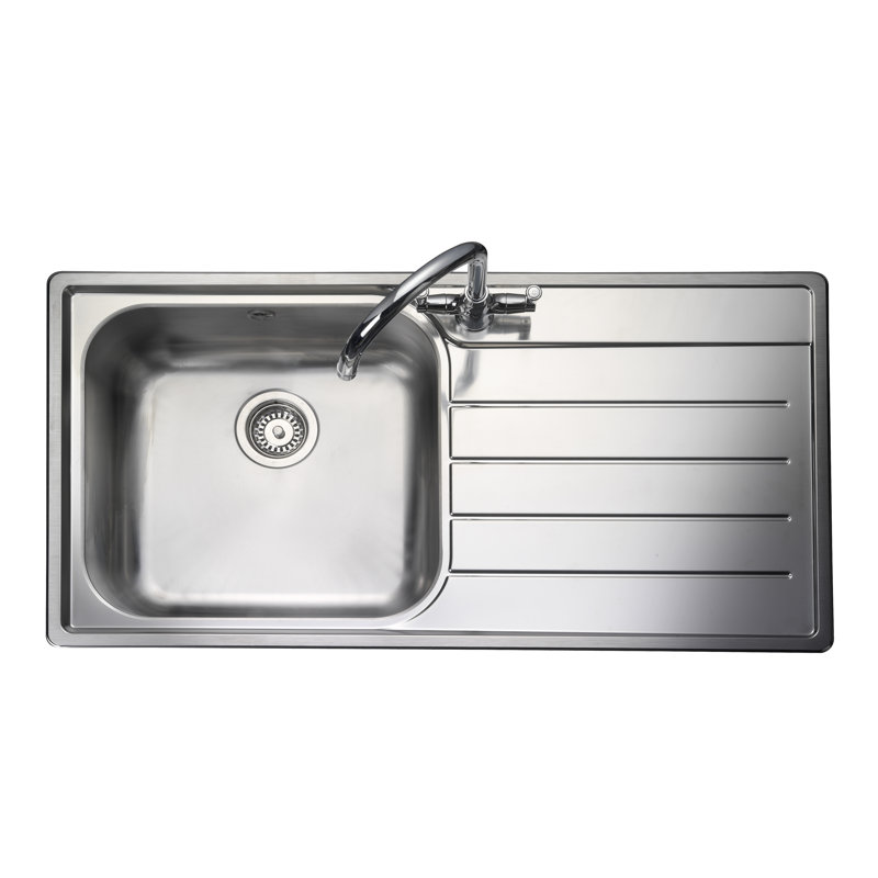 Oakland Single Bowl Inset Kitchen Sink, Right