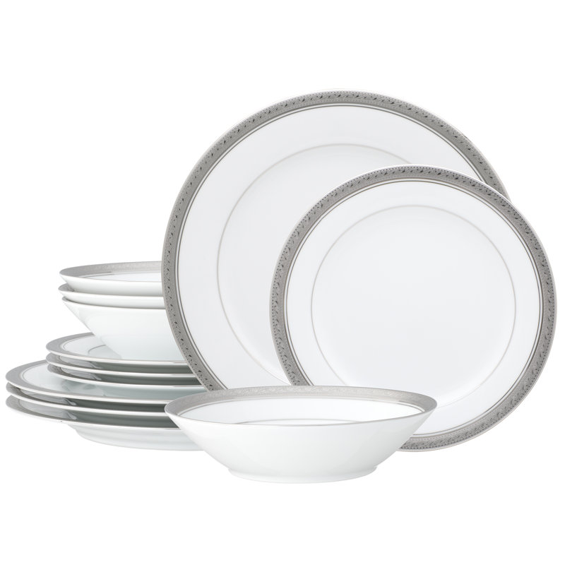 Service de table 12 pièces, service pour 4 Noritake Crestwood, Platine