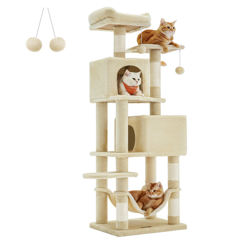 155cm H Cat Tree, Light Grey