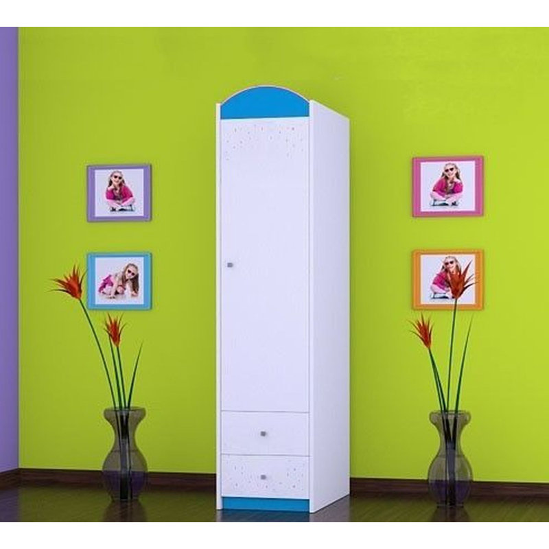 Nowak 1 Door Wardrobe, Blue