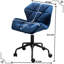 Chaise de bureau Diamond en jaune énergique - Pivot réglable, coussin en velours, système de levage, structure en métal et siège intrigant, siège en tissu, mousse confortable, fabrication