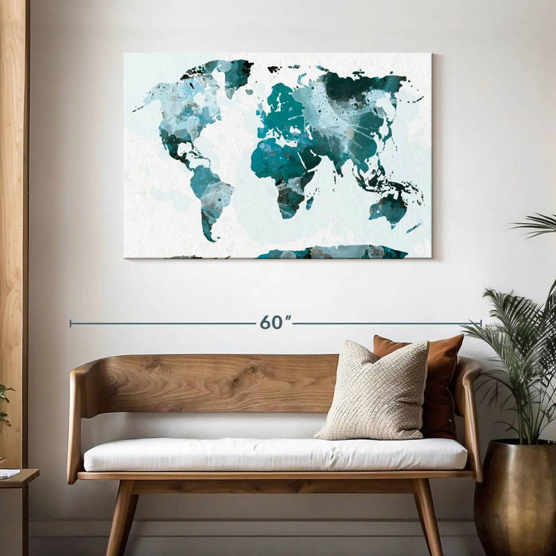 Carte du monde Aliaz, H 30 po x l 45 po