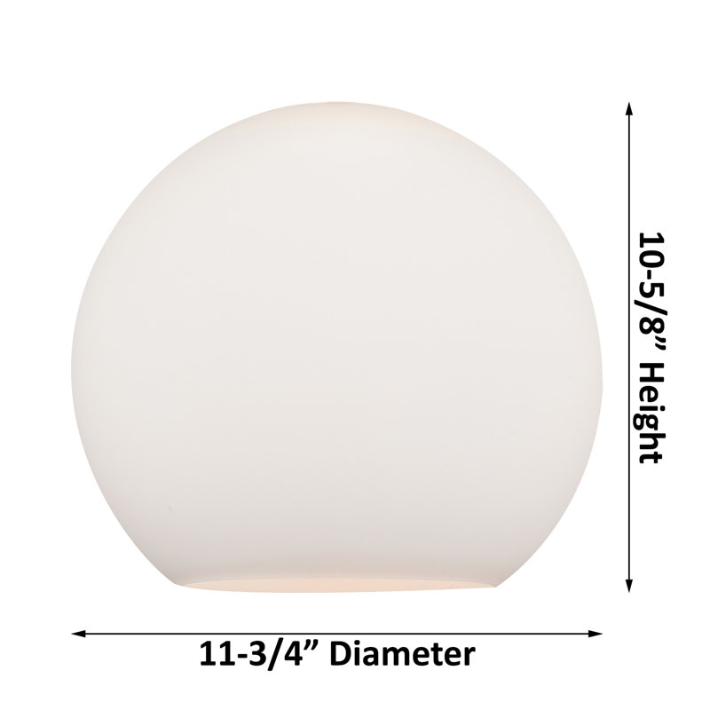 Cindi Glass Semi Flush Mount, Matte White, 16.38" H x 11.75" W x 11.75" D, Brushed Brass