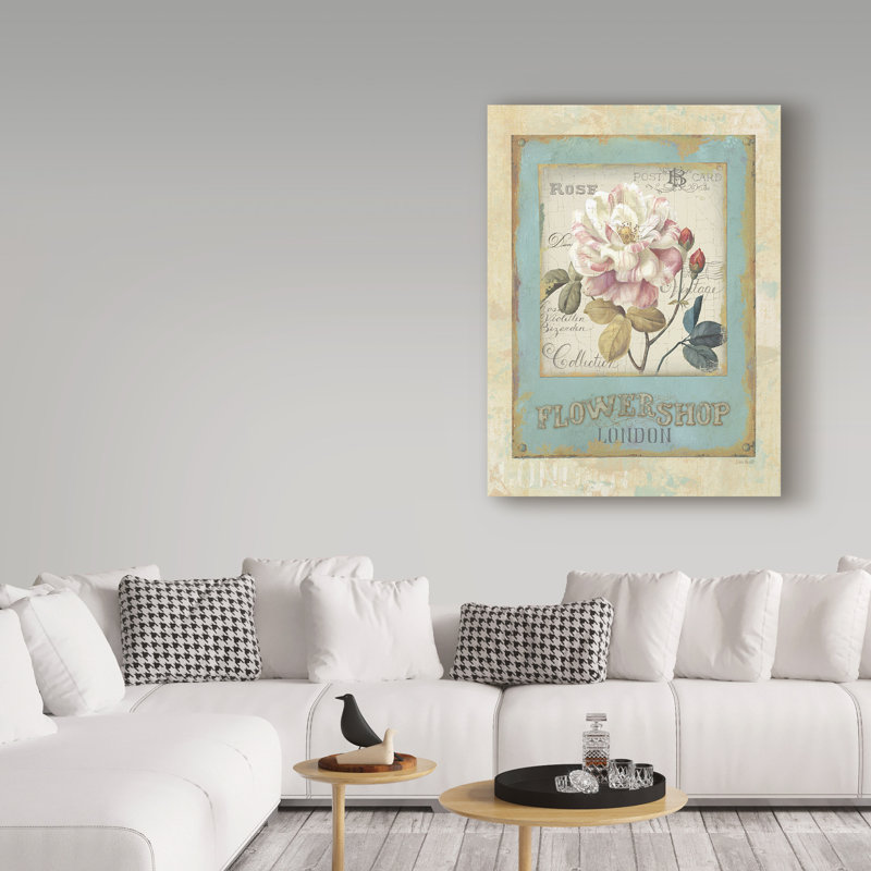 « fleur shop i », reproduction de peinture à l’acrylique sur toile tendue, H 24 po x l 18 po x P 2 po