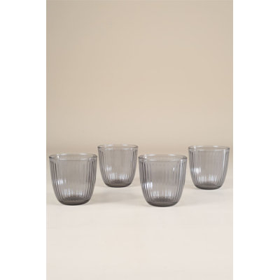 Elegant 4-Piece Glass Set, 3.4 x 3.4 x 3.3 inches | 100% Glass, 9.8 fl oz Capacity | Perfect for Fume-Free Enjoyment, Hand Wash Recommended for Longevity