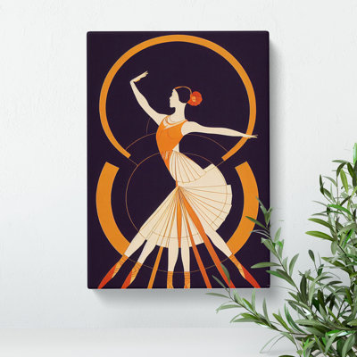 Art Deco Ballerina - Wrapped Canvas
