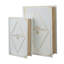 Ensemble de 2 boîtes à livres, L: 10,6 x 6,9 x 2,6 po, S: 8 x 5 x 2 po