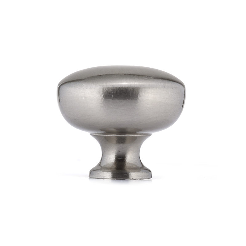 Expression 1 5/16" Diameter Mushroom Knob, Brushed Nickel/Frosted Clear