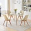 Bivian Round Glass Top Metal Base Dining Table-1357086296