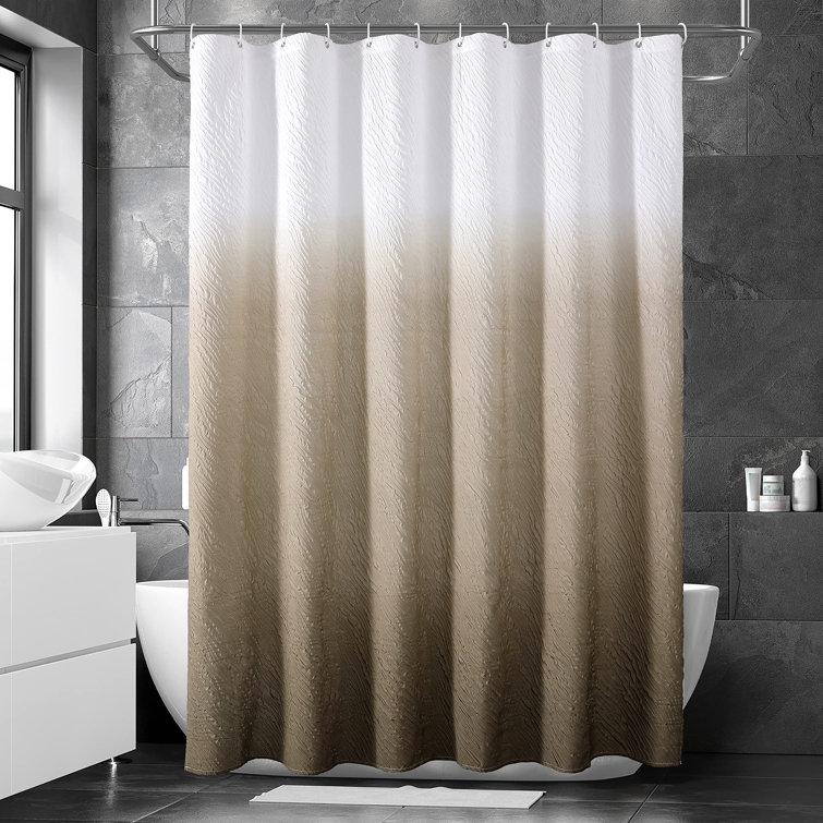 Wayfair Basics Ingham Peva Solid Color Single Shower Curtain + Beaded Roller Rings Wayfair Basics Color: White